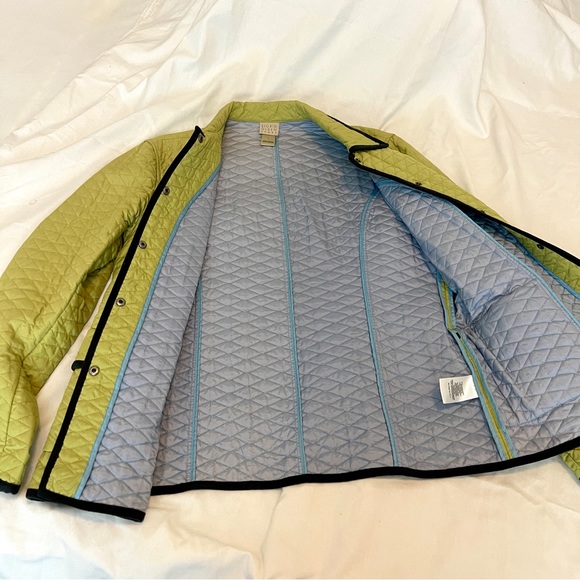 Sigrid Olsen Quilted Jacket Women’s Size L - Spring Colors Sweet Pea & Sky Blue - Picture 8 of 12